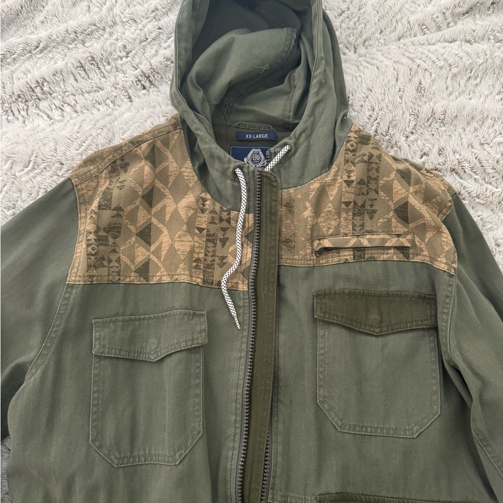 Olive Green Hooded Jacket